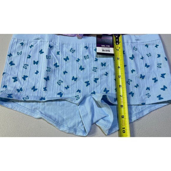 No Boundaries 2 Pack Seamless BOYSHORTS Underwear XXL Blue Butterfly & Lavender - Picture 5 of 7